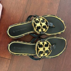 Tory Burch Miller Sandal With Gold Logo